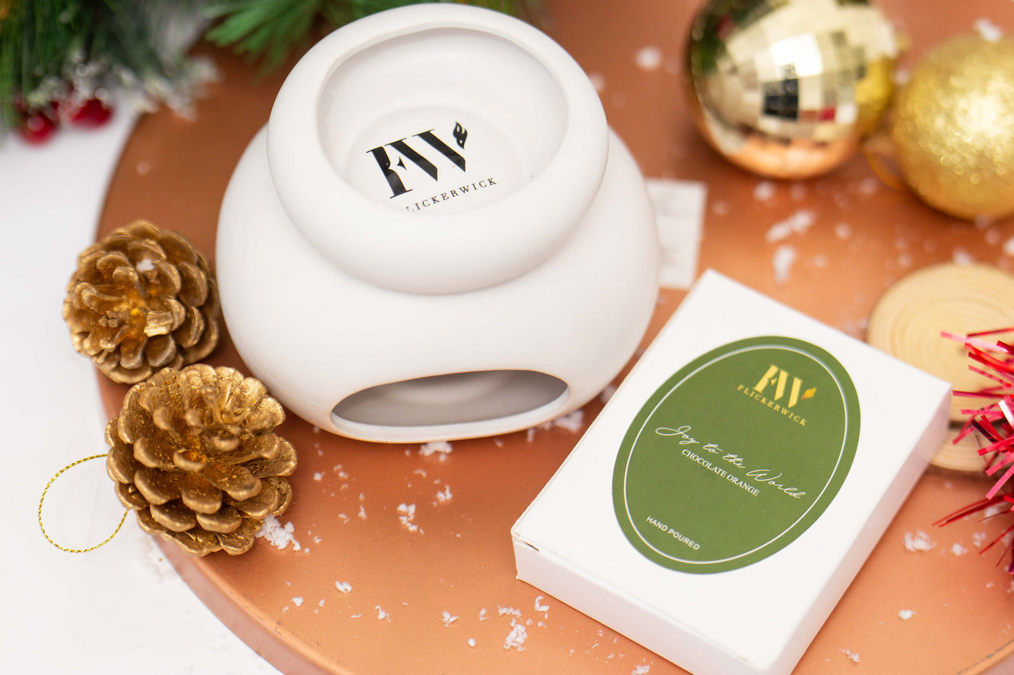 Joy To The World- Chocolate Orange Wax Melt and Burner Set