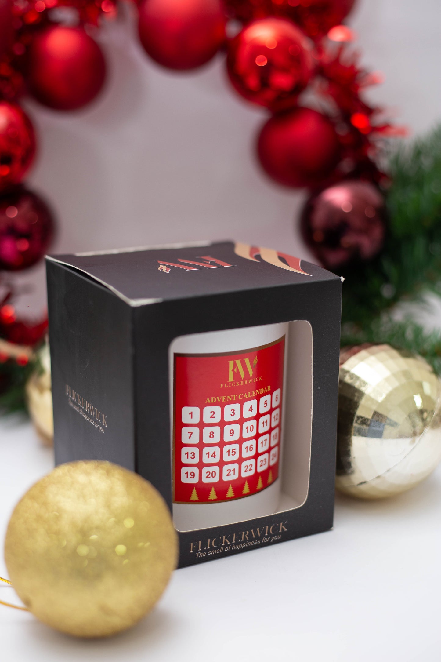 Let It Snow- Red Hot Cinnamon Advent Calendar Candle