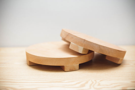 FW Round Wooden Tray